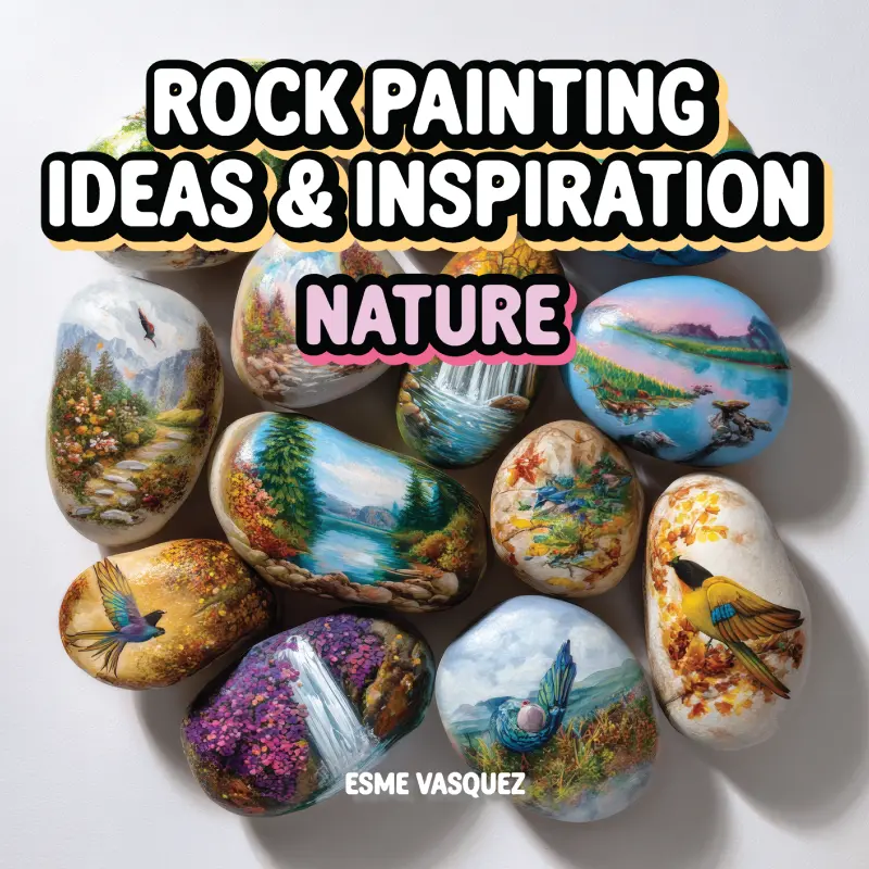 Rock Painting Ideas and Inspiration Nature - Esme Vasquez