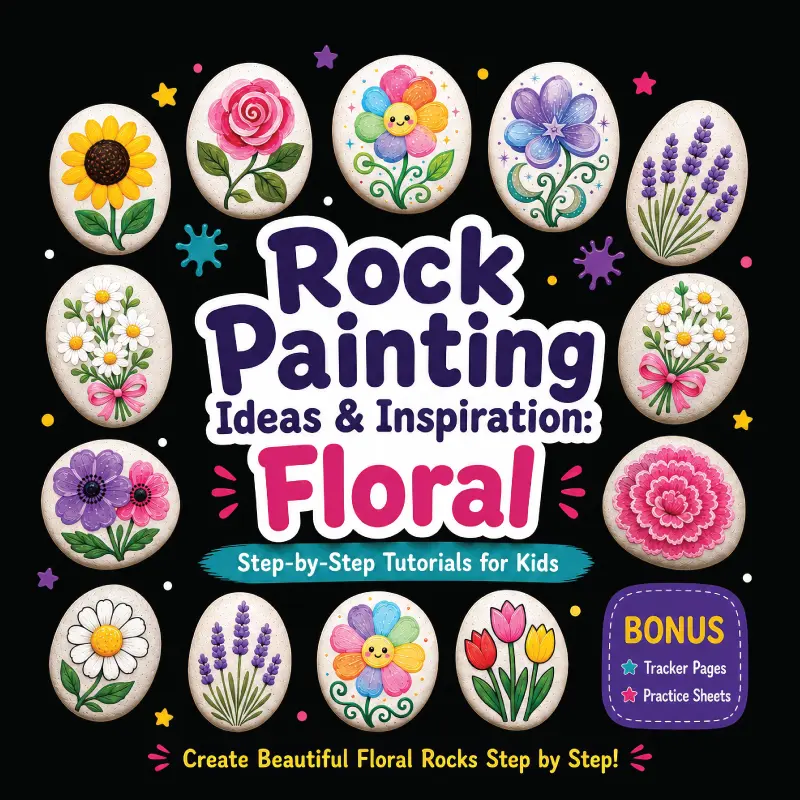 Rock-Painting-for-Kids-Flowers-Esme-Vasquez